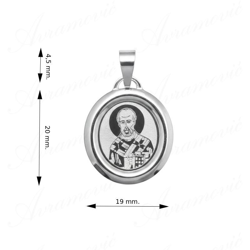 Privezak Sv. Nikola srebro 925